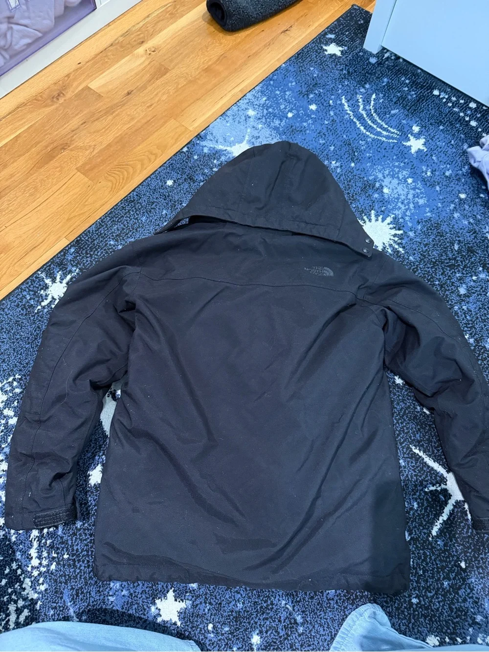 The North Face Kids Black Hooded Puffer Coat